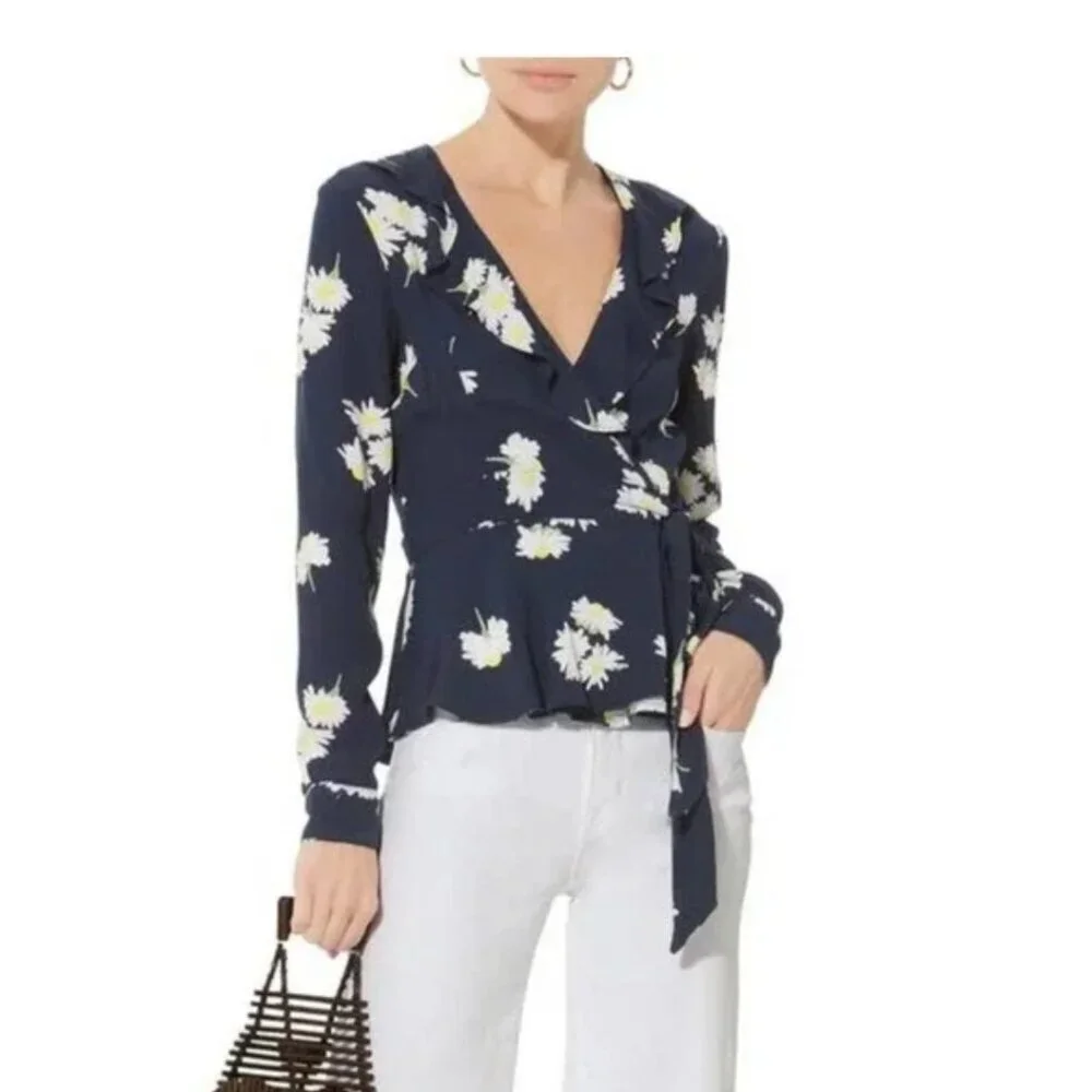 Ganni Cottagecore Floral Ruffle top - Picture 1 of 8